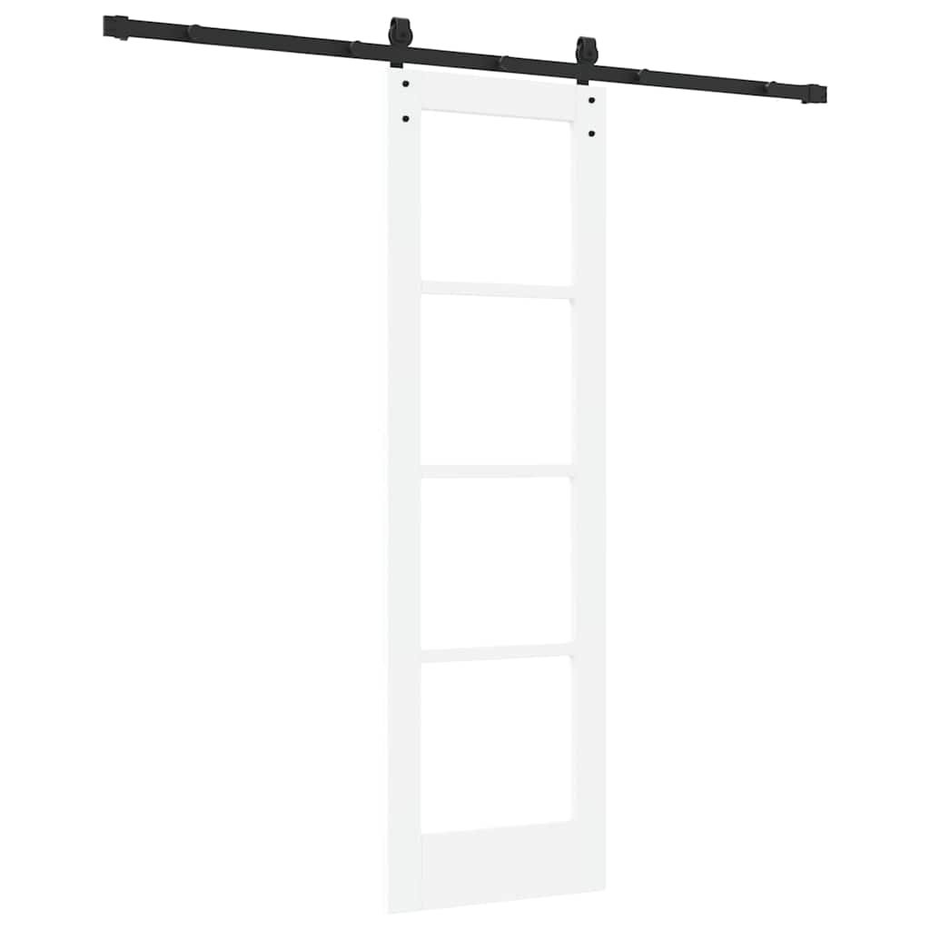 vidaXL Συρόμενη Πόρτα ORKDAL Λευκό και Μαύρο 61 x 198,5 εκ.
