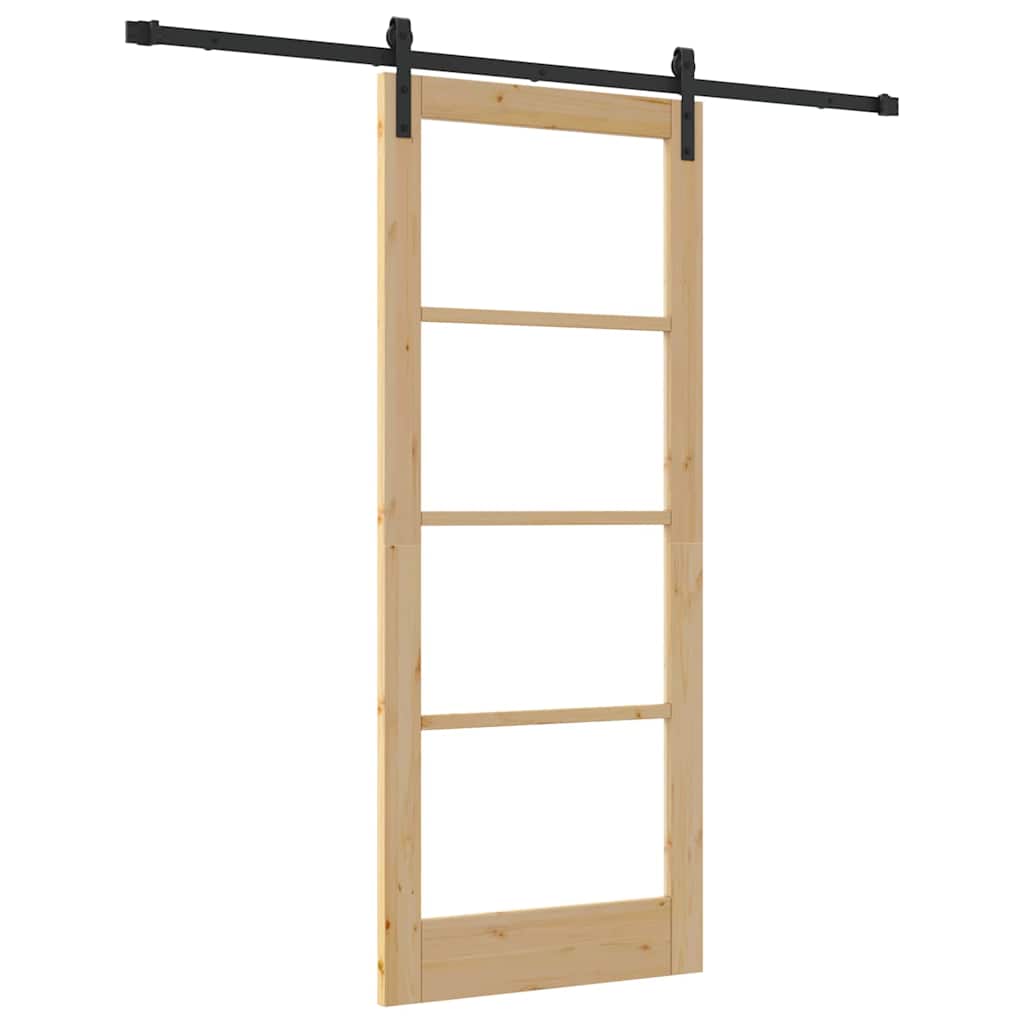 vidaXL Εσωτερική Πόρτα ORKDAL Φυσικό 83 x 202 εκ. Στερεά ξυλεία πεύκου