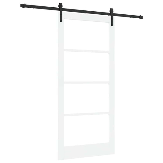 vidaXL Συρόμενη Πόρτα ORKDAL Λευκό και Μαύρο 93 x 202 cm