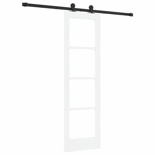 vidaXL Συρόμενη Πόρτα ORKDAL 61 x 198,5 εκ. Λευκό και Μαύρο