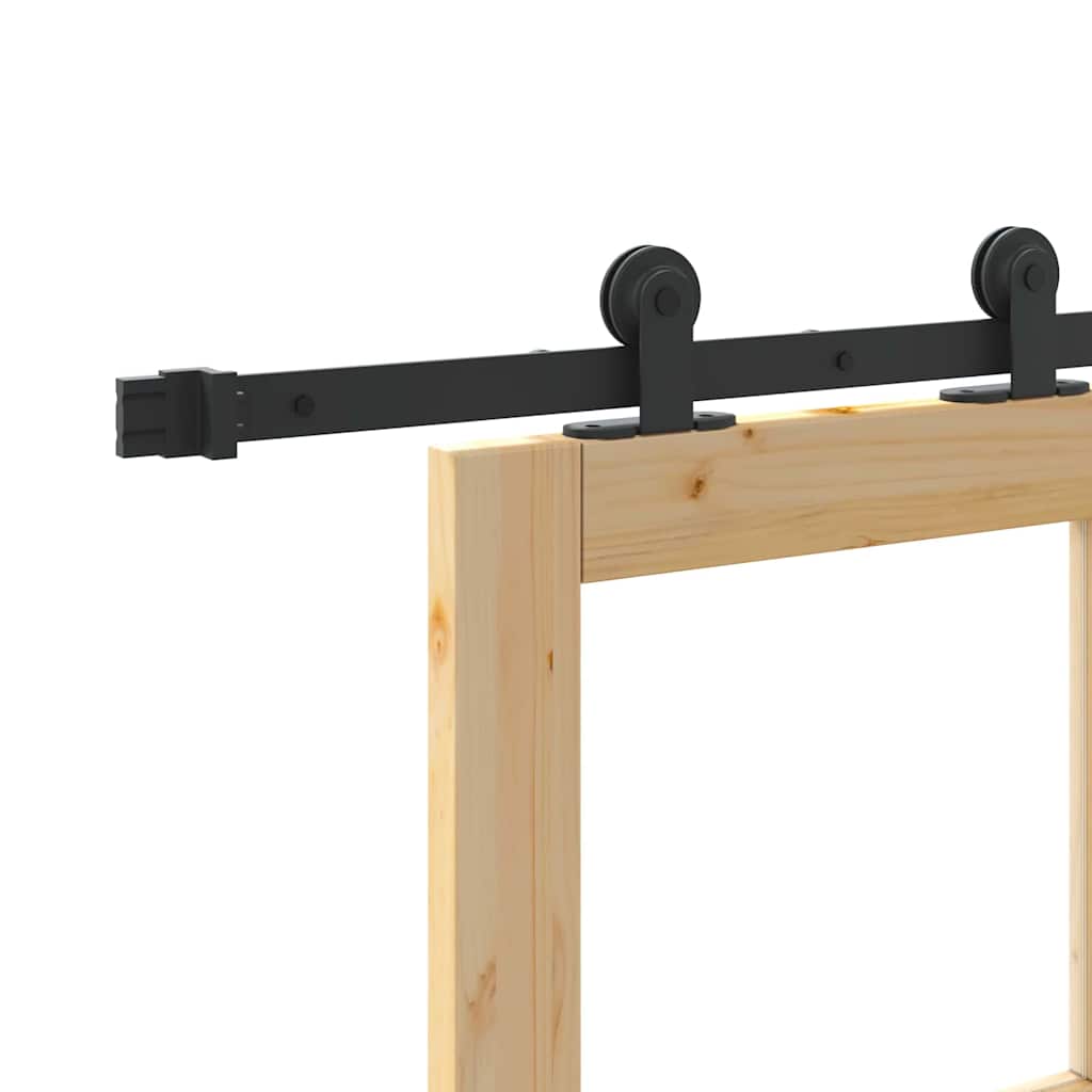 vidaXL Συρόμενη Πόρτα ORKDAL 93 x 202 cm Μασίφ ξύλο πεύκου και γυαλί