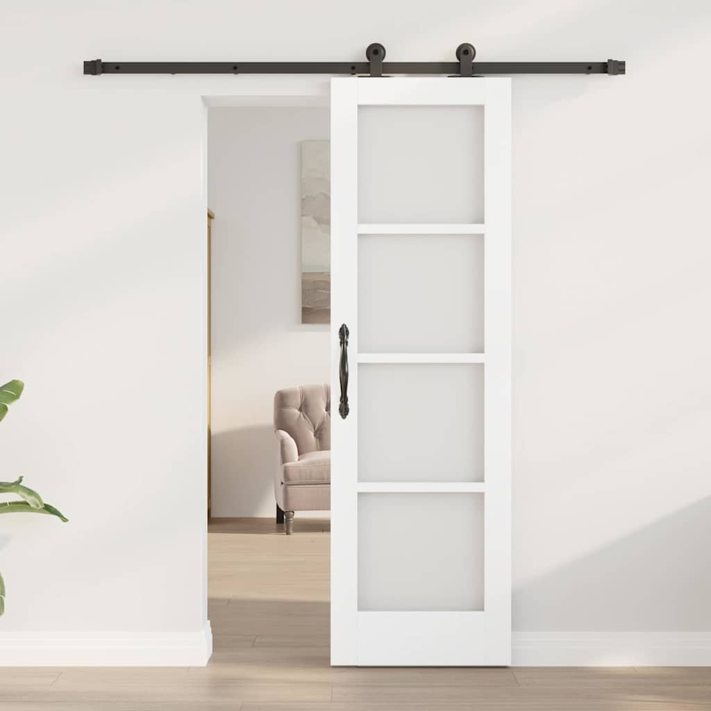 vidaXL Συρόμενη Πόρτα ORKDAL 61 x 198,5 εκ. Λευκό και Μαύρο