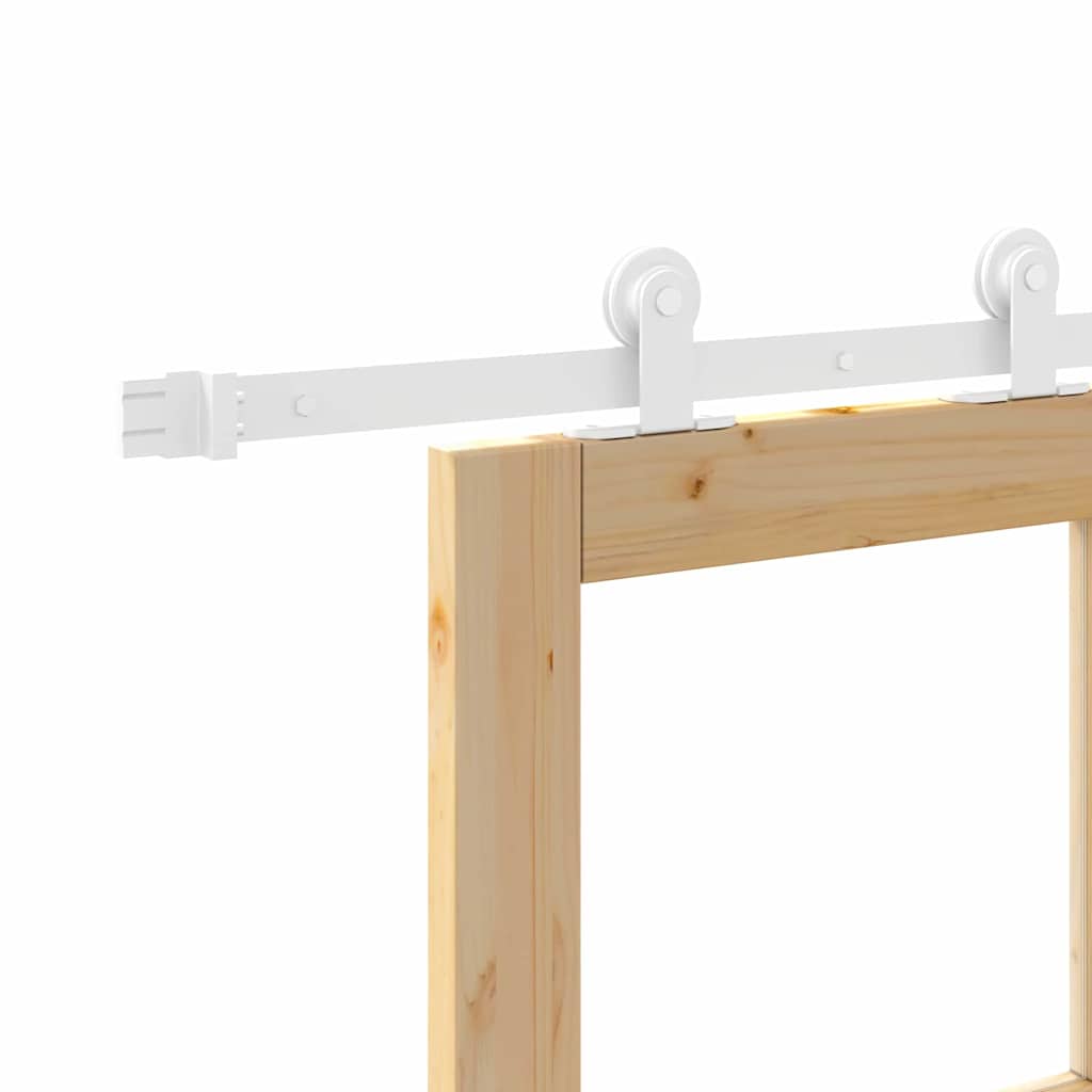 vidaXL Συρόμενη Πόρτα ORKDAL 93 x 202 cm Μασίφ ξύλο πεύκου και γυαλί