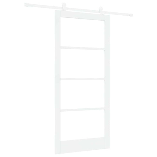 vidaXL Συρόμενη Πόρτα ORKDAL 93 x 202 cm Μασίφ ξύλο πεύκου και γυαλί