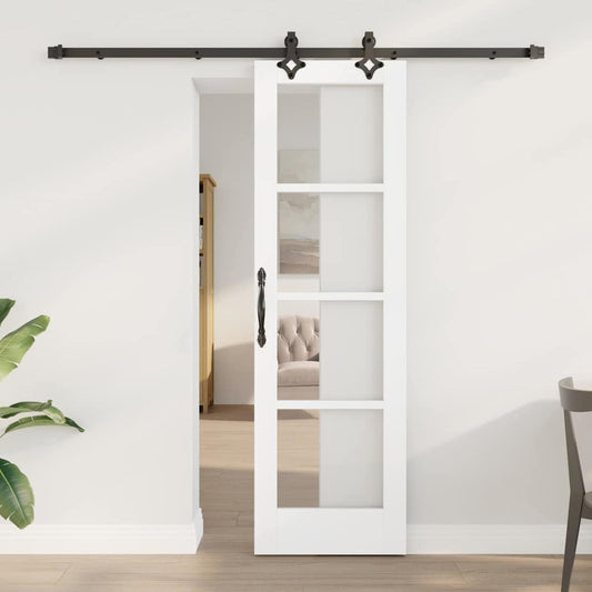 vidaXL Συρόμενη Πόρτα ORKDAL 61 x 198,5 εκ. Λευκό και Μαύρο