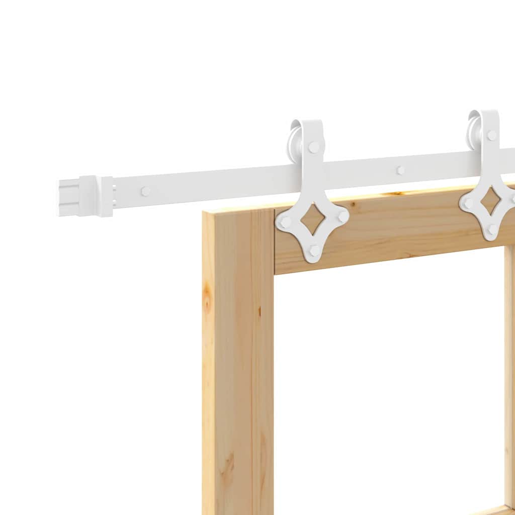 vidaXL Συρόμενη Πόρτα Καφέ 83 x 232 εκ. Ξύλο και μέταλλο