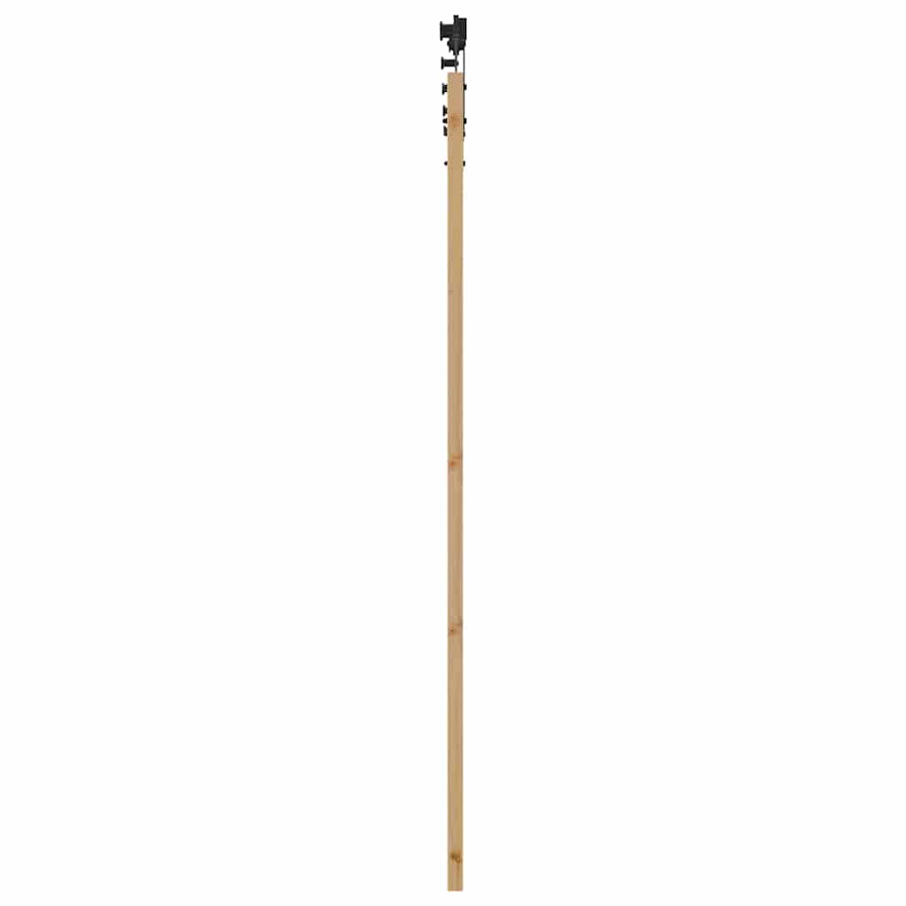 vidaXL Συρόμενη Πόρτα 93 x 202 cm Μασίφ ξύλο πεύκου και γυαλί Φυσικό