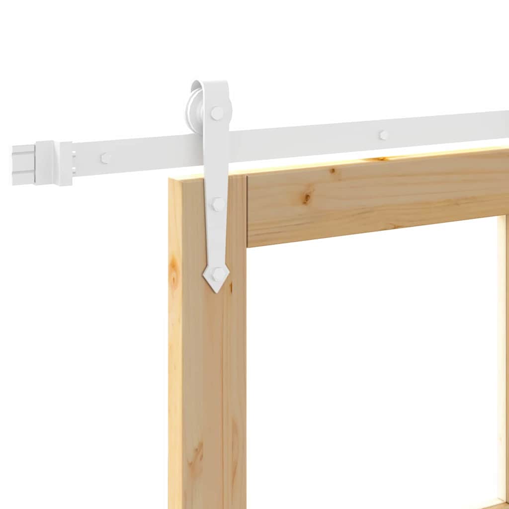 vidaXL Ολισθητή Πόρτα Καφέ 78 x 232 cm Ξύλο και μέταλλο