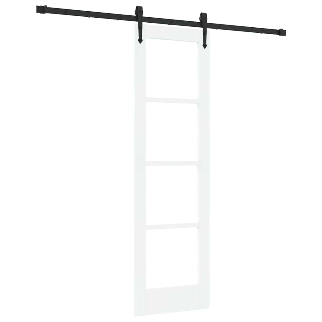 vidaXL Συρόμενη Πόρτα 61 x 198,5 εκ. Μασίφ ξύλο πεύκου και γυαλί