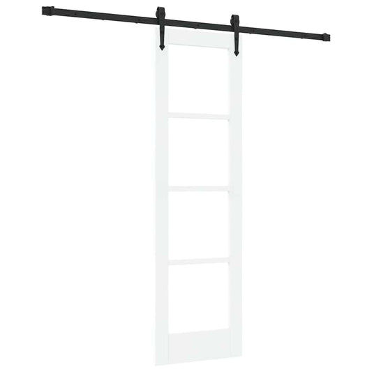 vidaXL Συρόμενη Πόρτα 61 x 198,5 εκ. Μασίφ ξύλο πεύκου και γυαλί