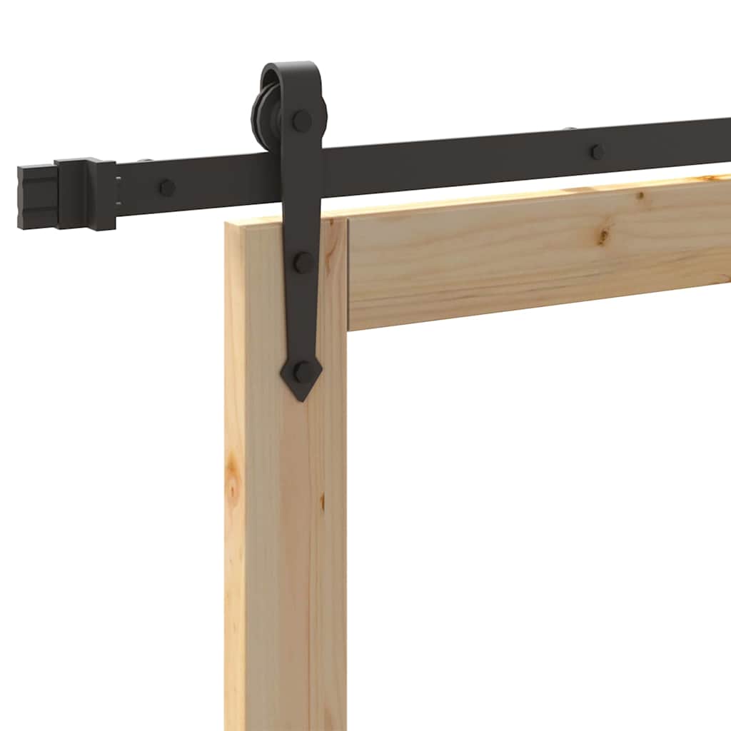 vidaXL Συρόμενη Πόρτα 93 x 202 cm Μασίφ ξύλο πεύκου και γυαλί