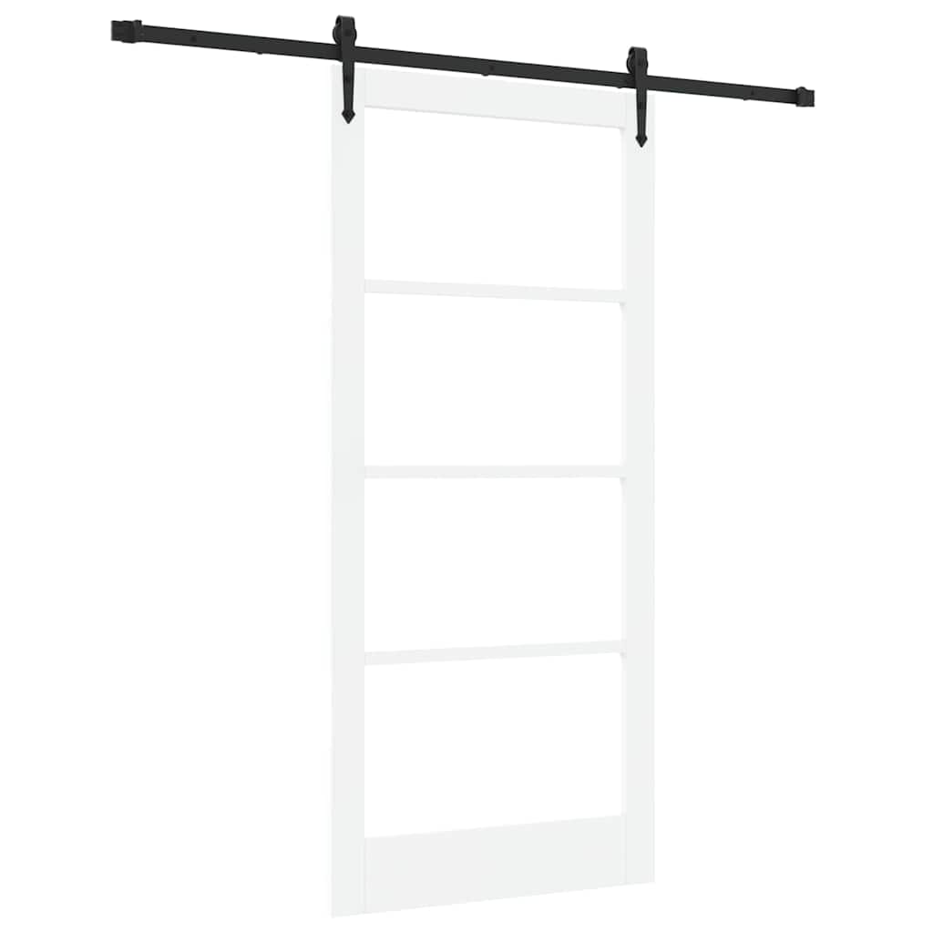 vidaXL Συρόμενη Πόρτα 93 x 202 cm Μασίφ ξύλο πεύκου και γυαλί