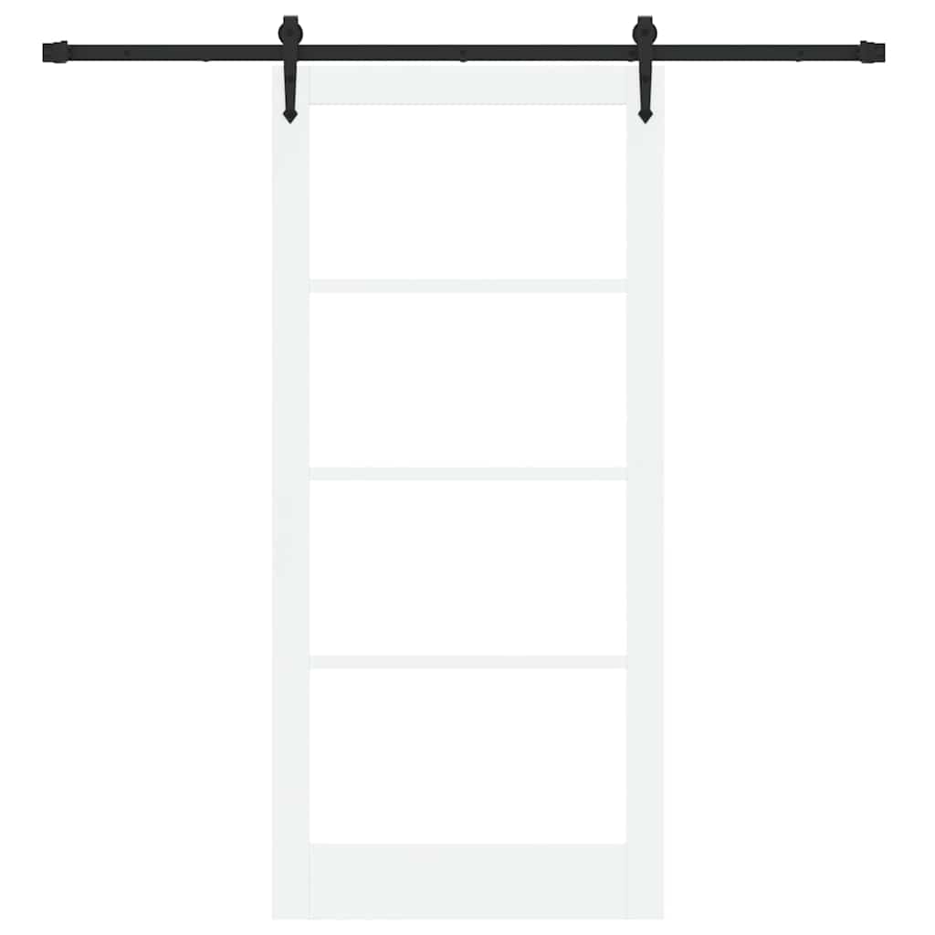 vidaXL Συρόμενη Πόρτα 93 x 202 cm Μασίφ ξύλο πεύκου και γυαλί