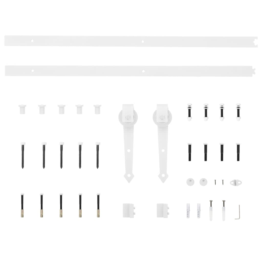 vidaXL Ολισθητή Πόρτα Καφέ 83 x 202 εκ. Ξύλο και μέταλλο