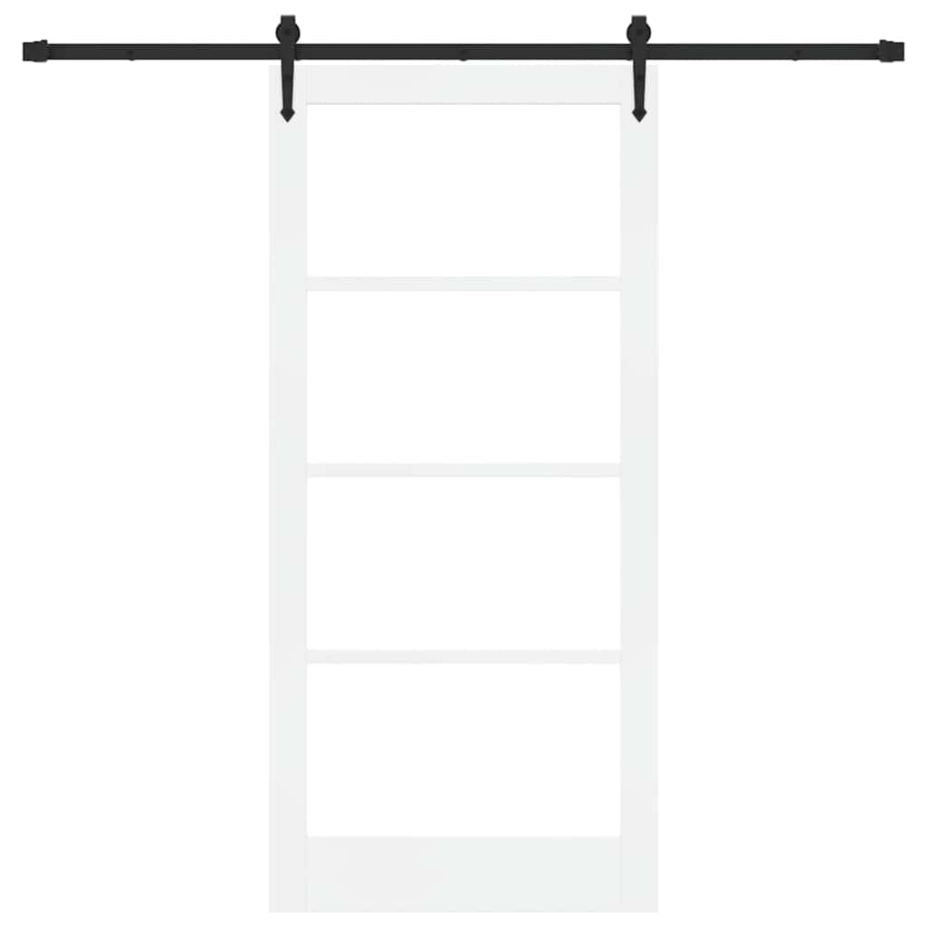 vidaXL Συρόμενη Πόρτα ORKDAL 93 x 202 cm Μασίφ ξύλο πεύκου και γυαλί