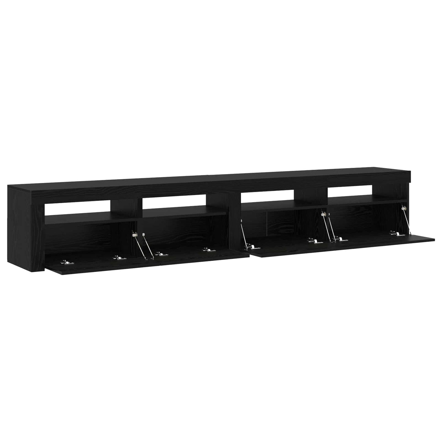 vidaXL Ντουλάπι TV 2 pcs Μαύρη Οξυά 240 x 35 x 40 εκ.