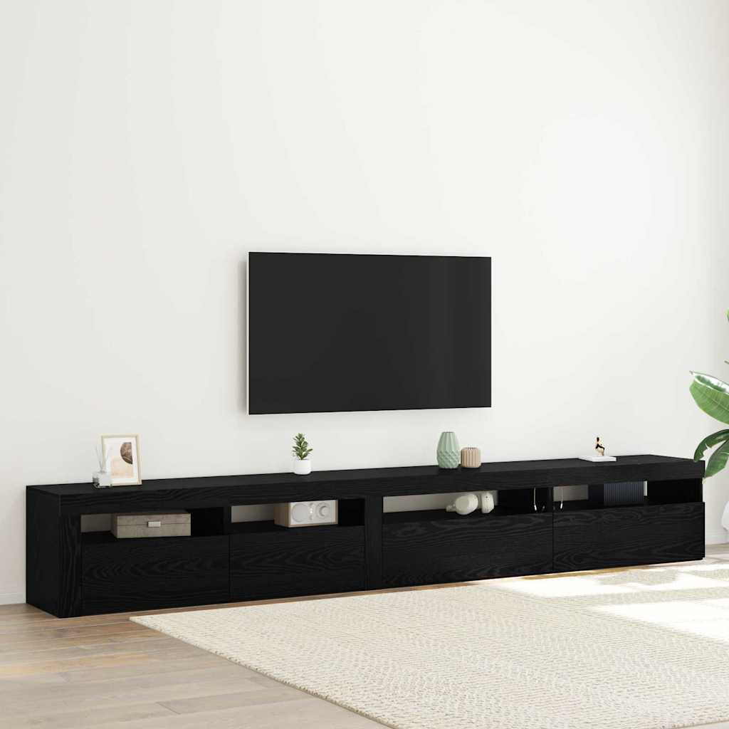 vidaXL Σετ επίπλου τηλεόρασης 3 pcs Μαύρη Οξυά 270 x 35 x 40 εκ