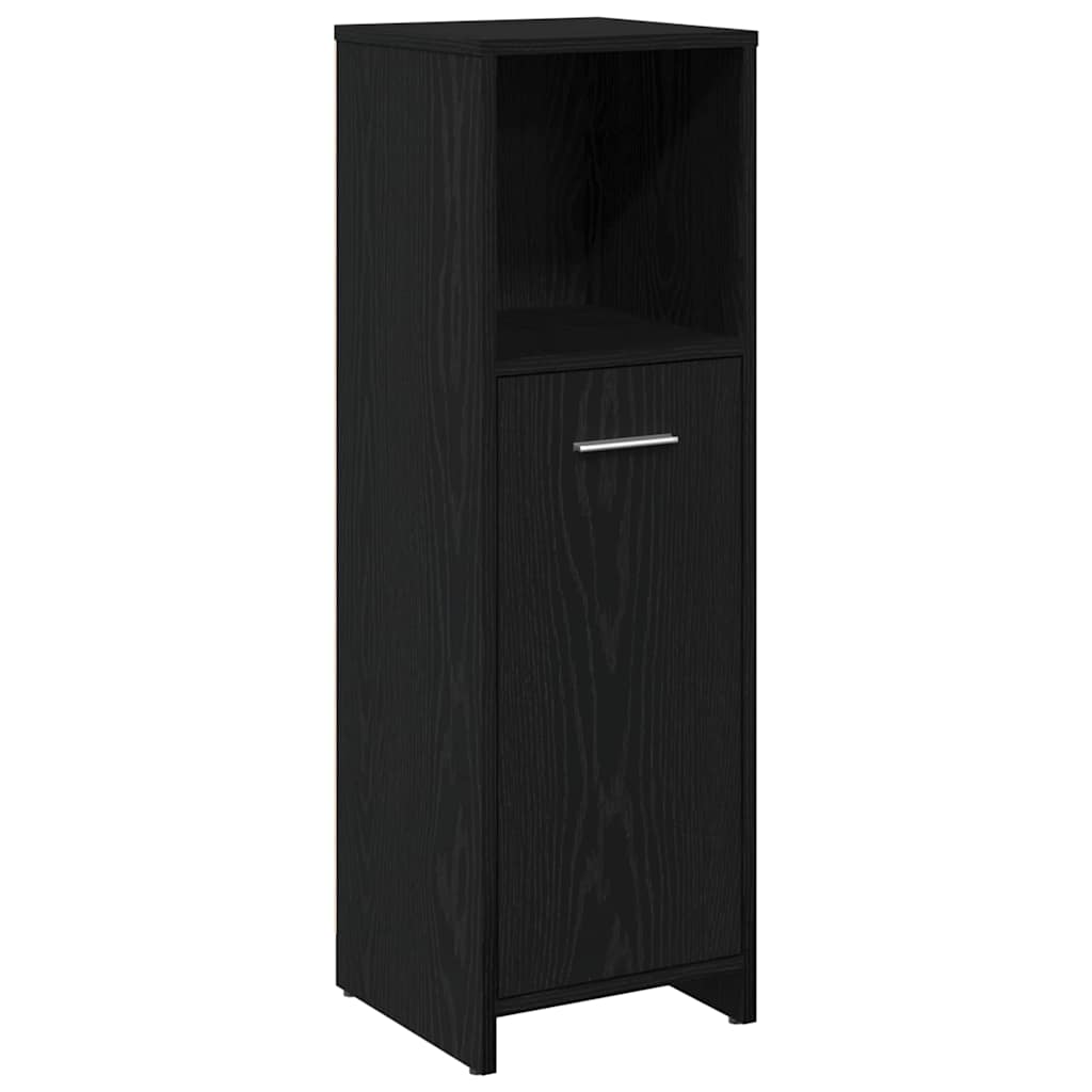vidaXL Σετ Επίπλων Μπάνιου 3 τμχ. Μαύρη Οξυά 30 x 30 x 95 cm