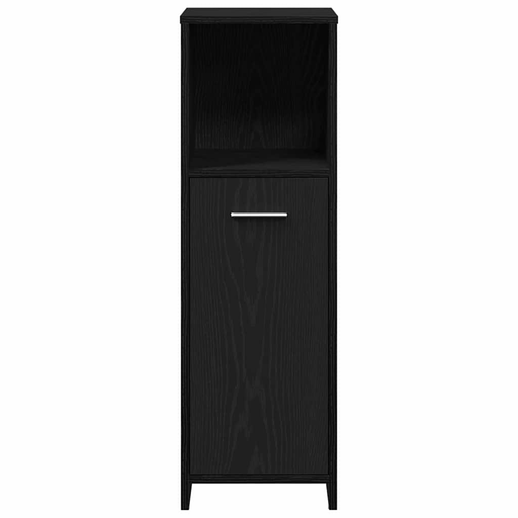 vidaXL Σετ Επίπλων Μπάνιου 3 τμχ. Μαύρη Οξυά 30 x 30 x 95 cm