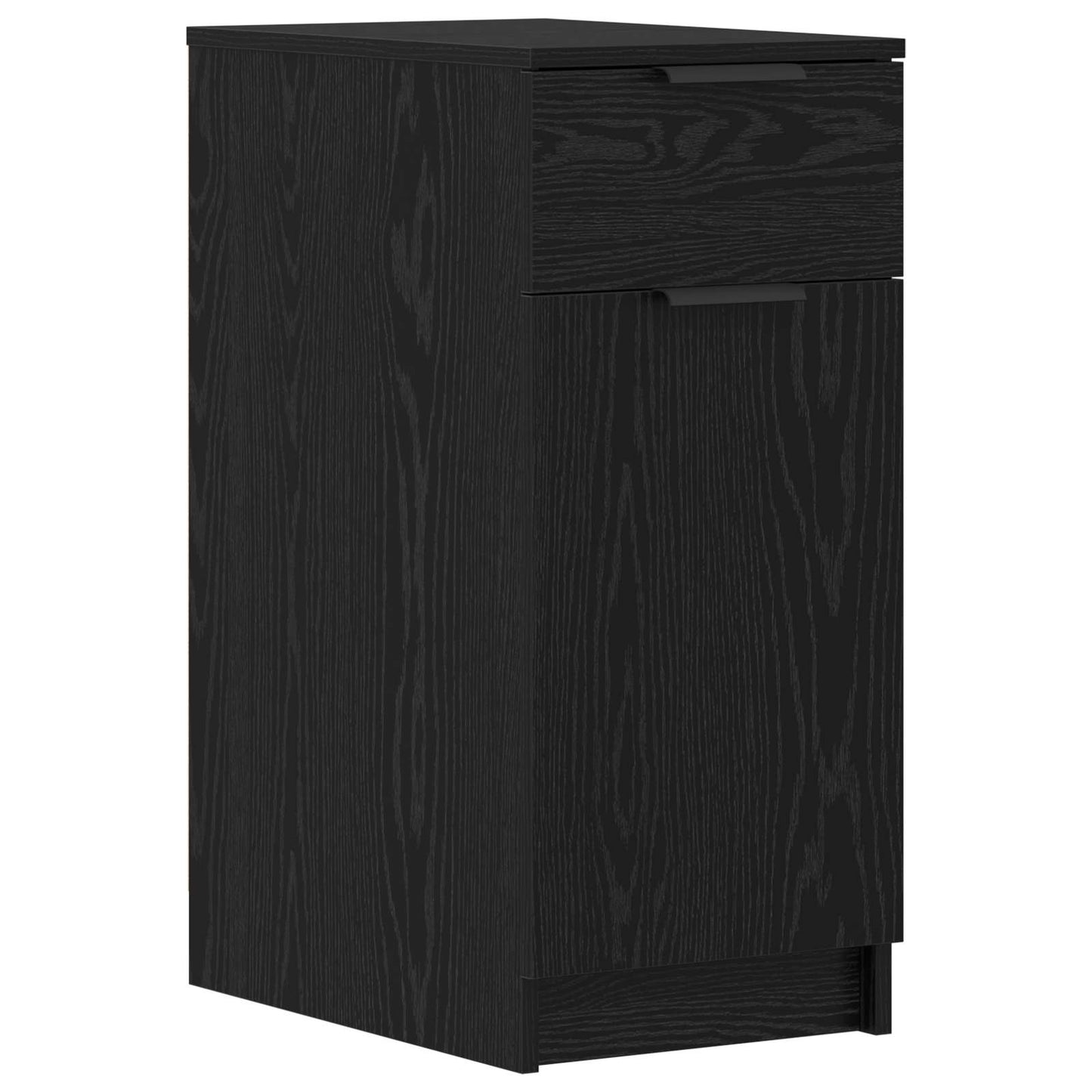 vidaXL Γραφείο με πόρτα Μαύρη Οξυά 133 x 50 x 75 εκ Επεξεργασμένο Ξύλο