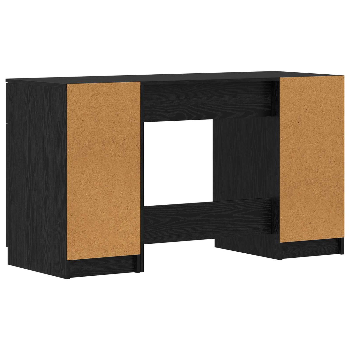 vidaXL Γραφείο με πόρτα Μαύρη Οξυά 133 x 50 x 75 εκ Επεξεργασμένο Ξύλο