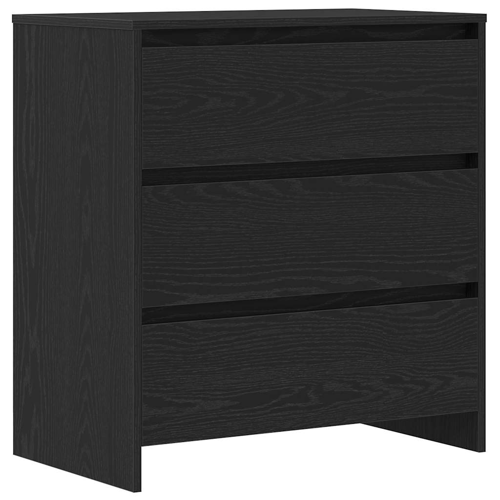 vidaXL Πλαϊνό γραφείο 2 pcs Μαύρο 70 x 41 x 75 εκ. Επεξεργασμένο ξύλο