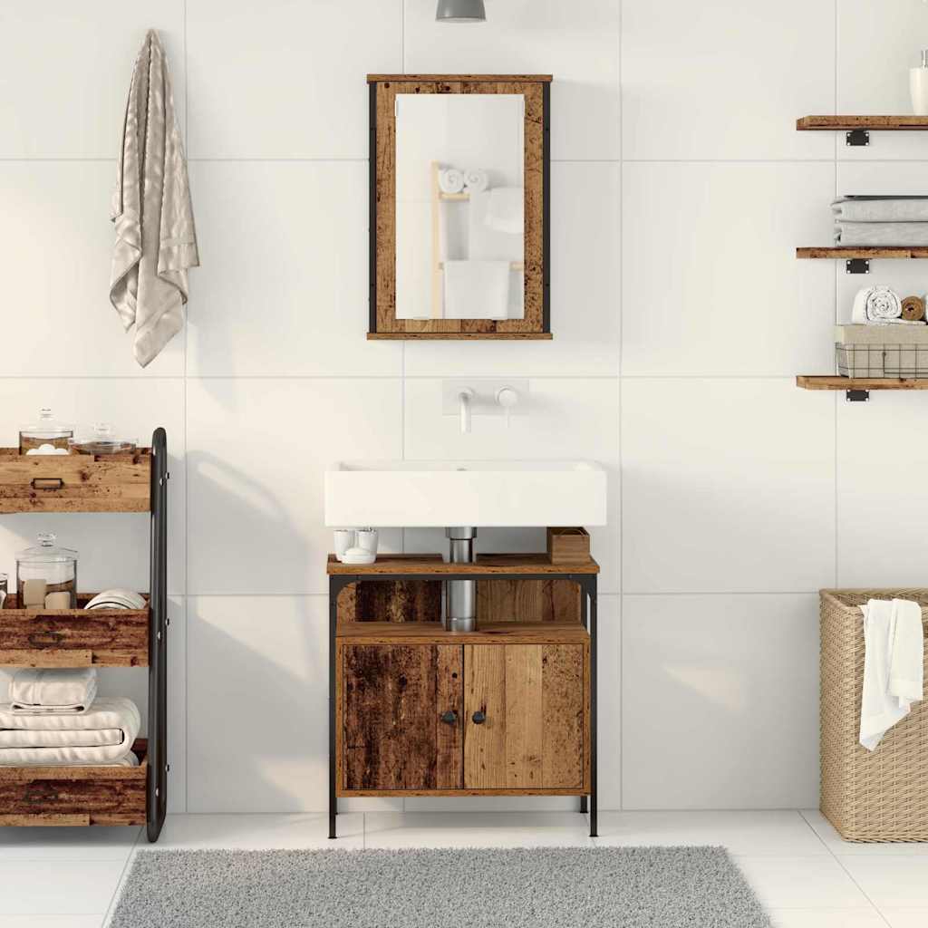 vidaXL Σετ Επίπλων Μπάνιου με αποθήκευση 2 pcs Καφέ 60 x 30 x 60 cm