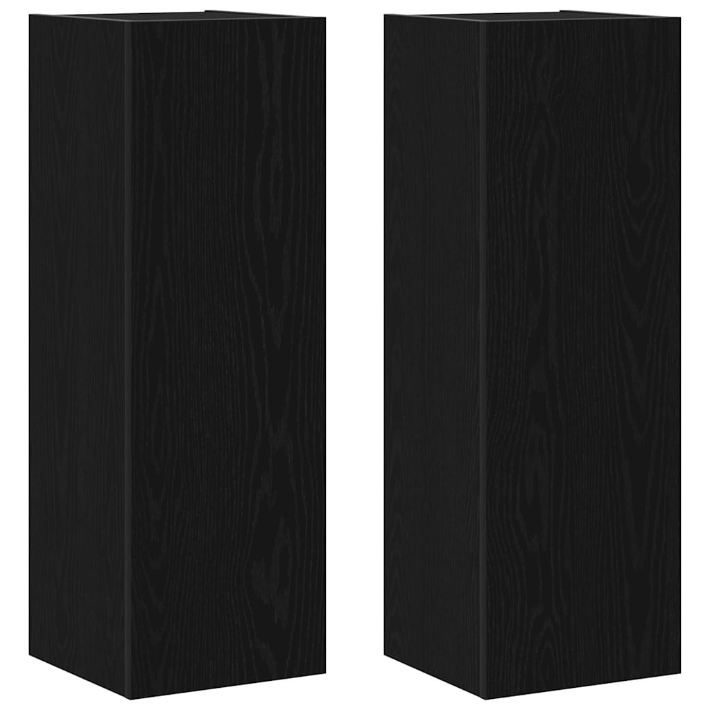 vidaXL Σετ επίπλου τηλεόρασης 8 pcs Μαύρη Οξυά 100 x 30 x 30 cm