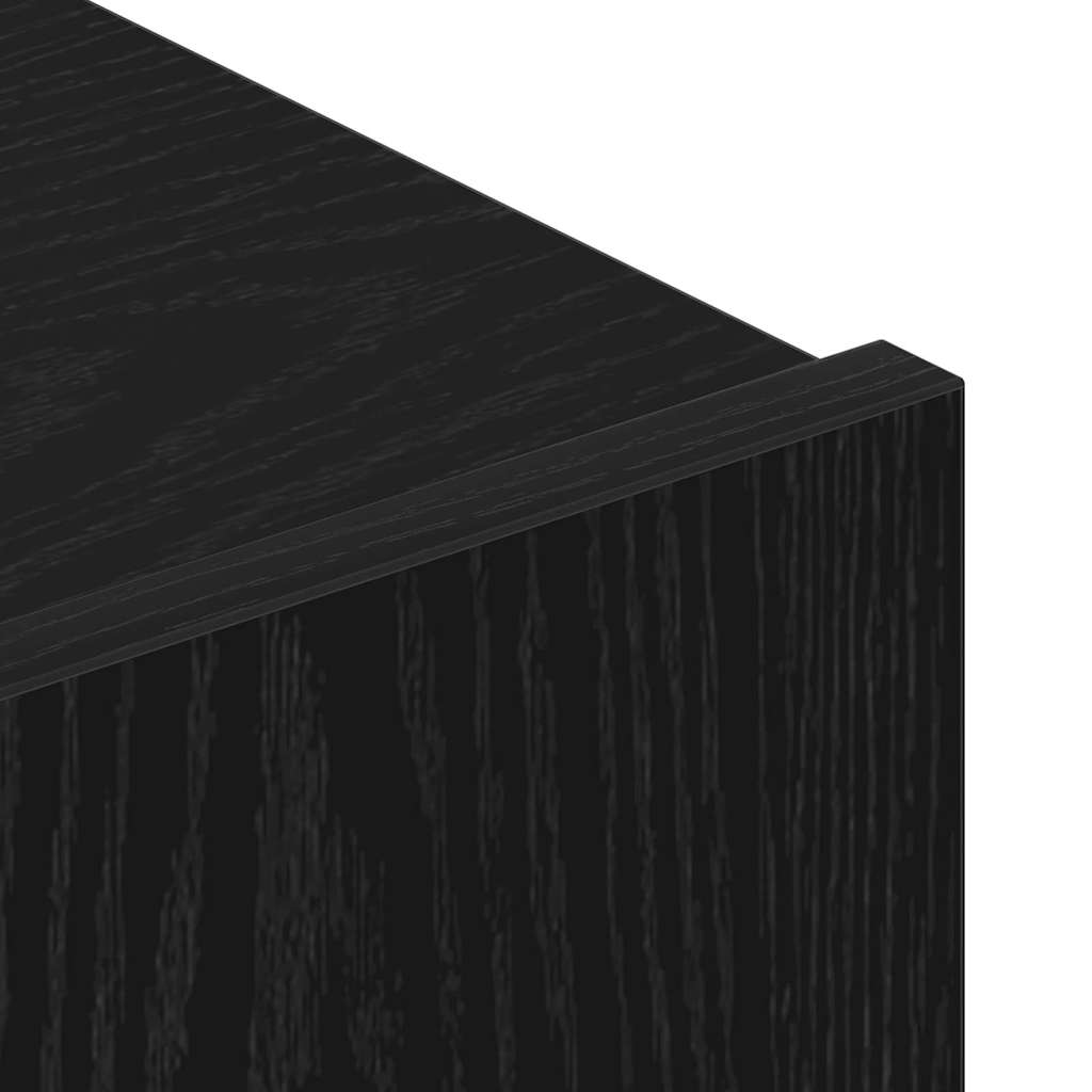 vidaXL Σετ ντουλάπας τηλεόρασης 5 τεμαχίων τοίχου μαύρης καρυδιάς από επεξεργασμένο ξύλο