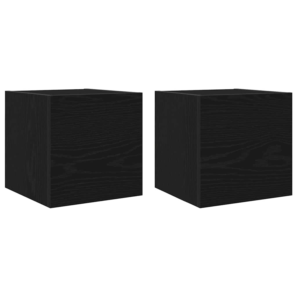 vidaXL Σετ επίπλου τηλεόρασης 8 pcs Μαύρη Οξυά Επεξεργασμένο ξύλο