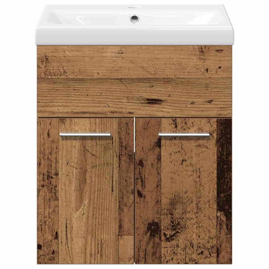 vidaXL Σετ Επίπλων Μπάνιου 3 pcs Παλιό Ξύλο Επεξεργασμένο ξύλο