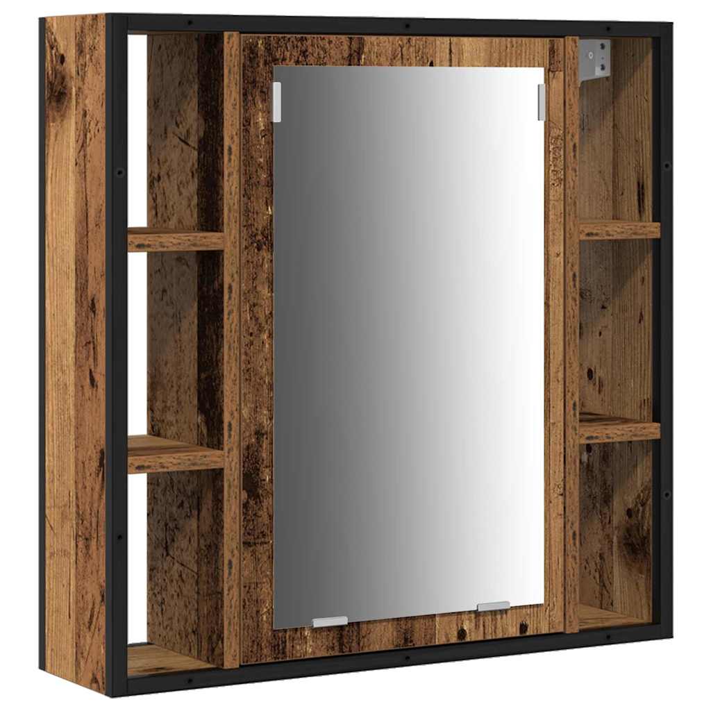 vidaXL Σετ Επίπλων Μπάνιου 3 τμχ. Παλιό Ξύλο 33 x 33 x 185,5 εκ