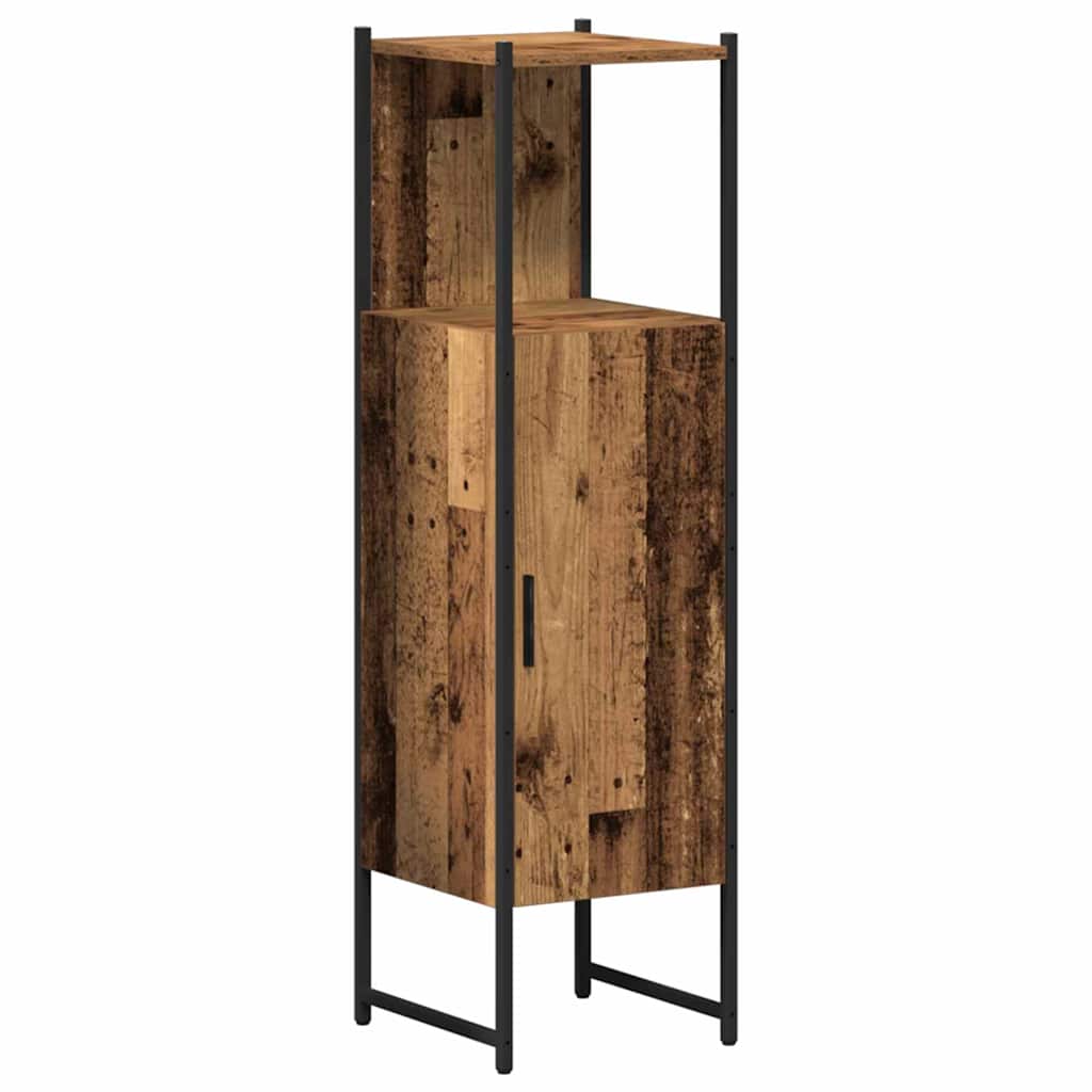 vidaXL Σετ Επίπλων Μπάνιου με πόρτα 3 pcs Καφέ 33 x 33 x 120.5 εκ.