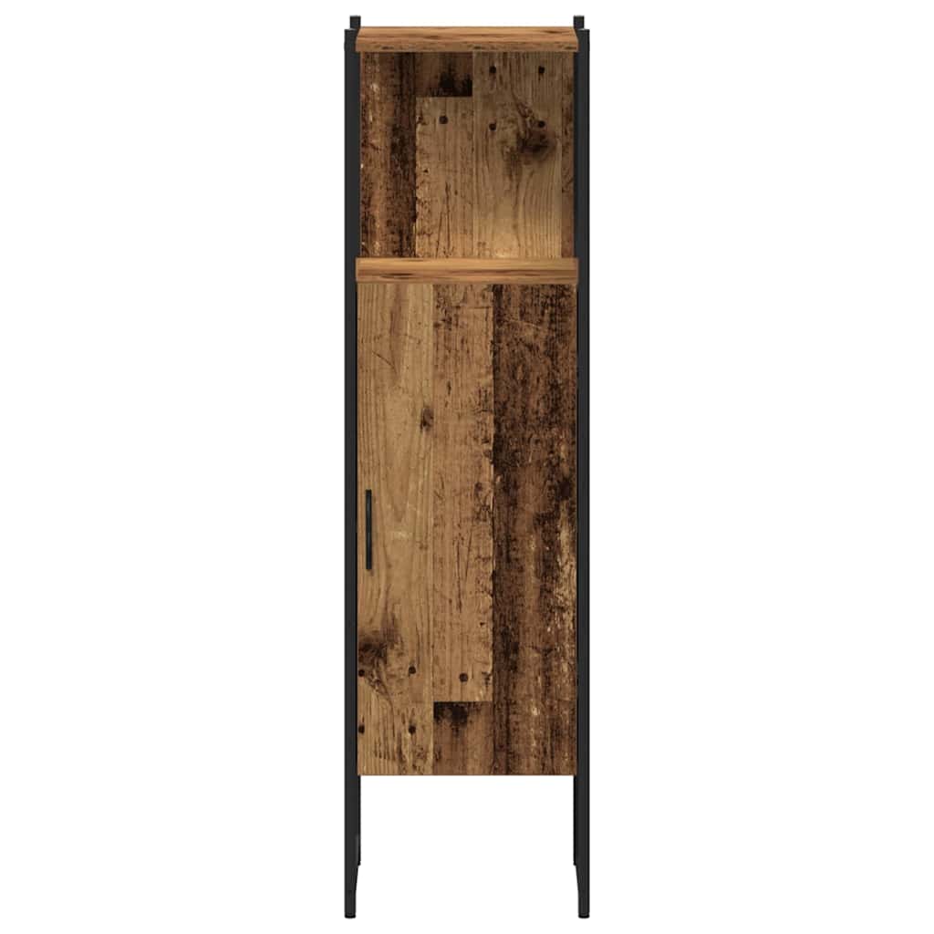 vidaXL Σετ Επίπλων Μπάνιου με πόρτα 3 pcs Καφέ 33 x 33 x 120.5 εκ.