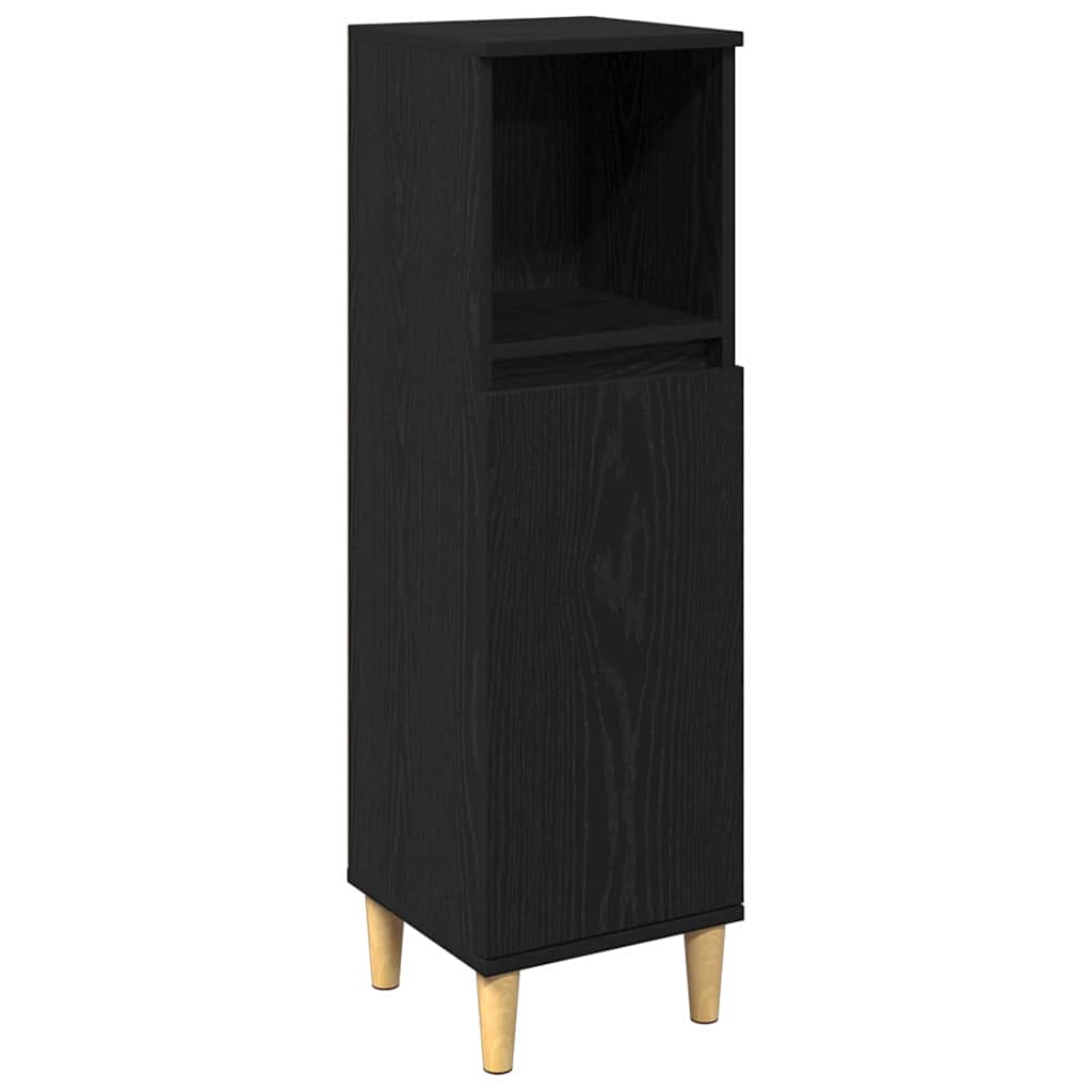 vidaXL Σετ Επίπλων Μπάνιου με αποθήκευση 3 pcs Μαύρο 60 x 30 x 60 cm