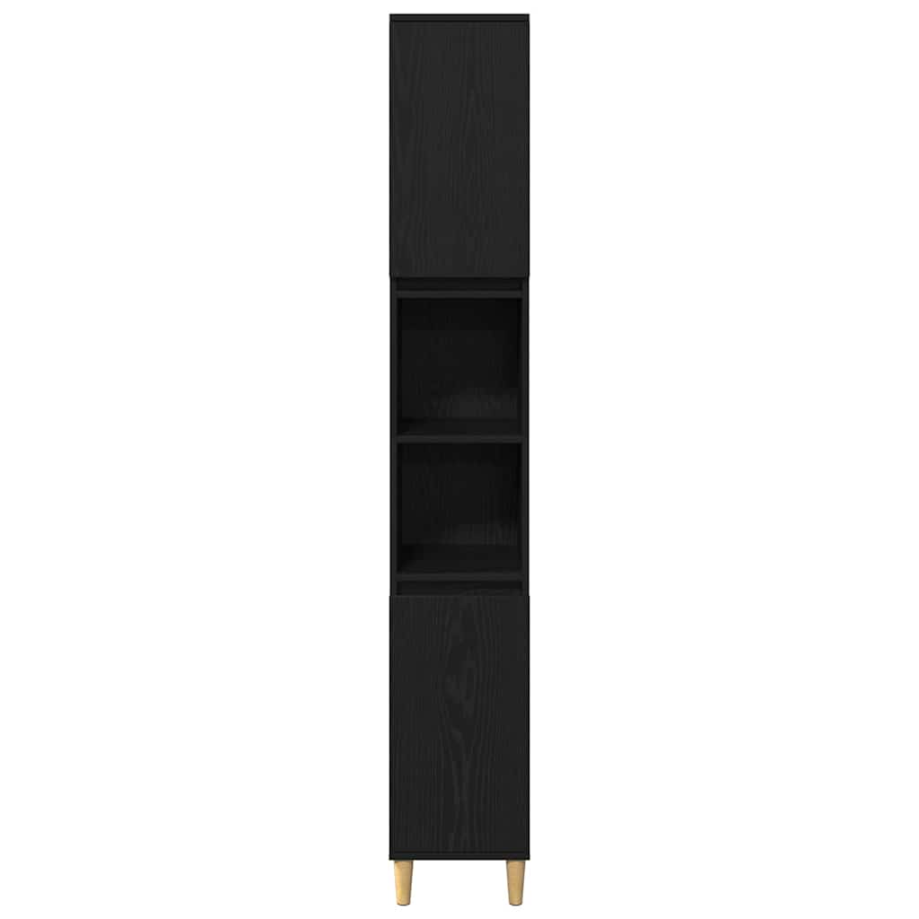 vidaXL Σετ Επίπλων Μπάνιου με αποθήκευση 3 pcs Μαύρο 60 x 30 x 60 cm