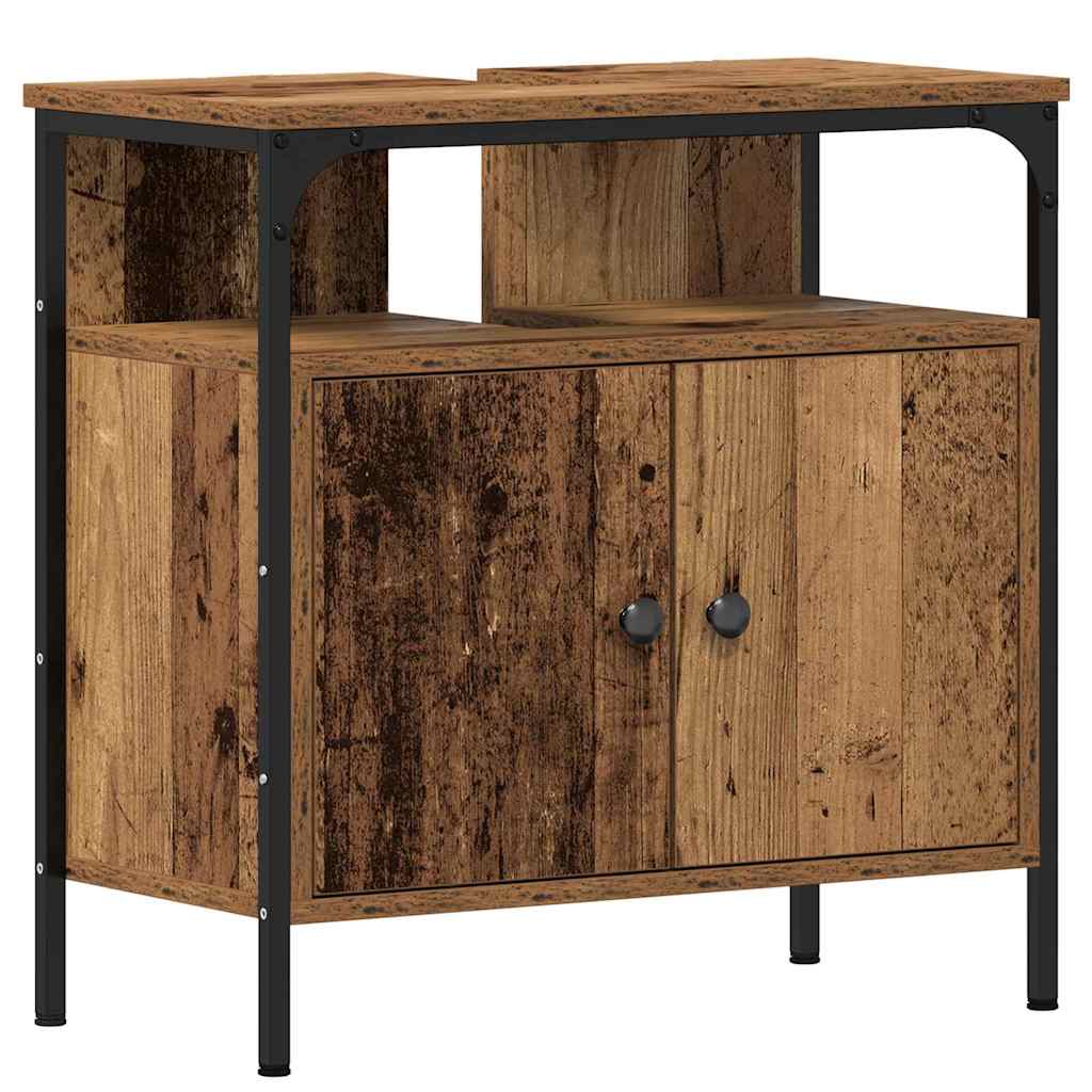vidaXL Σετ Επίπλων Μπάνιου 4 τμχ. Παλιό Ξύλο 33 x 33 x 185,5 εκ