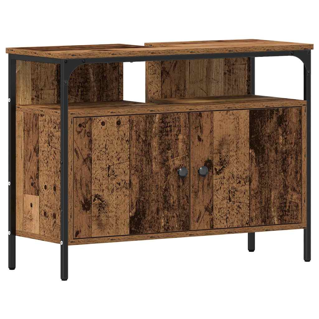 vidaXL Σετ Επίπλων Μπάνιου 4 τμχ. Παλιό Ξύλο 33 x 33 x 185,5 εκ