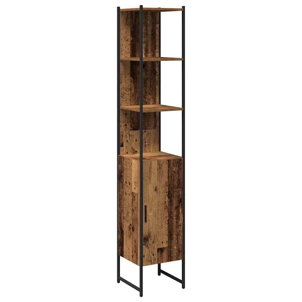 vidaXL Σετ Επίπλων Μπάνιου 4 τμχ. Παλιό Ξύλο 33 x 33 x 185,5 εκ