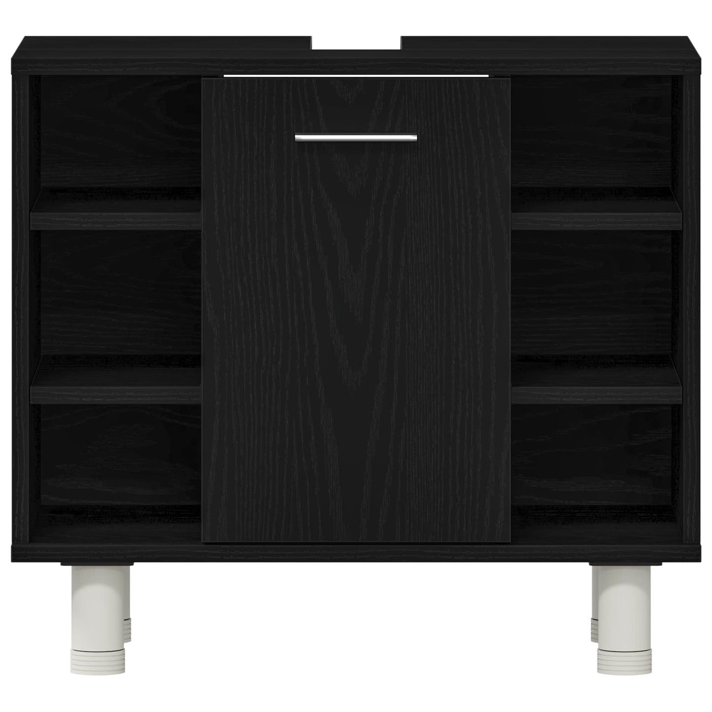 vidaXL Σετ Επίπλων Μπάνιου 3 τμχ. Μαύρο 30 x 30 x 99,5 εκ