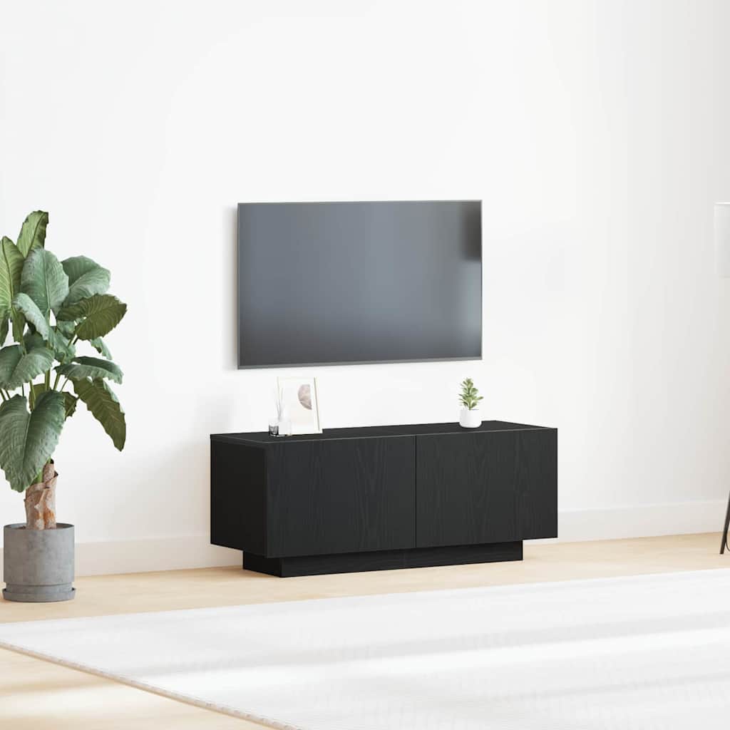 vidaXL Ντουλάπι TV 100 x 35 x 40 εκ Μαύρη Οξυά Επεξεργασμένο Ξύλο
