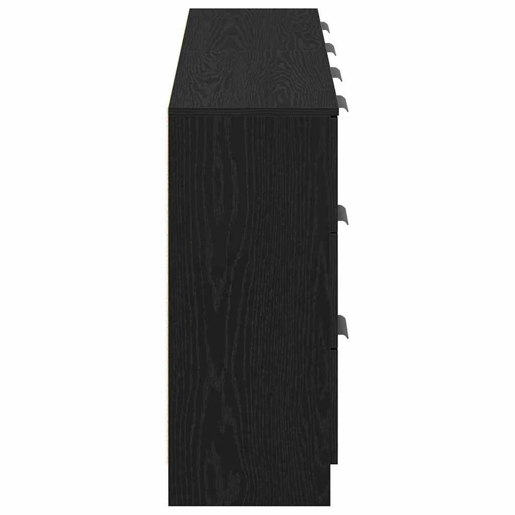 vidaXL Μπουφές Μαύρη Οξυά 180 x 30 x 70 εκ Επεξεργασμένο ξύλο