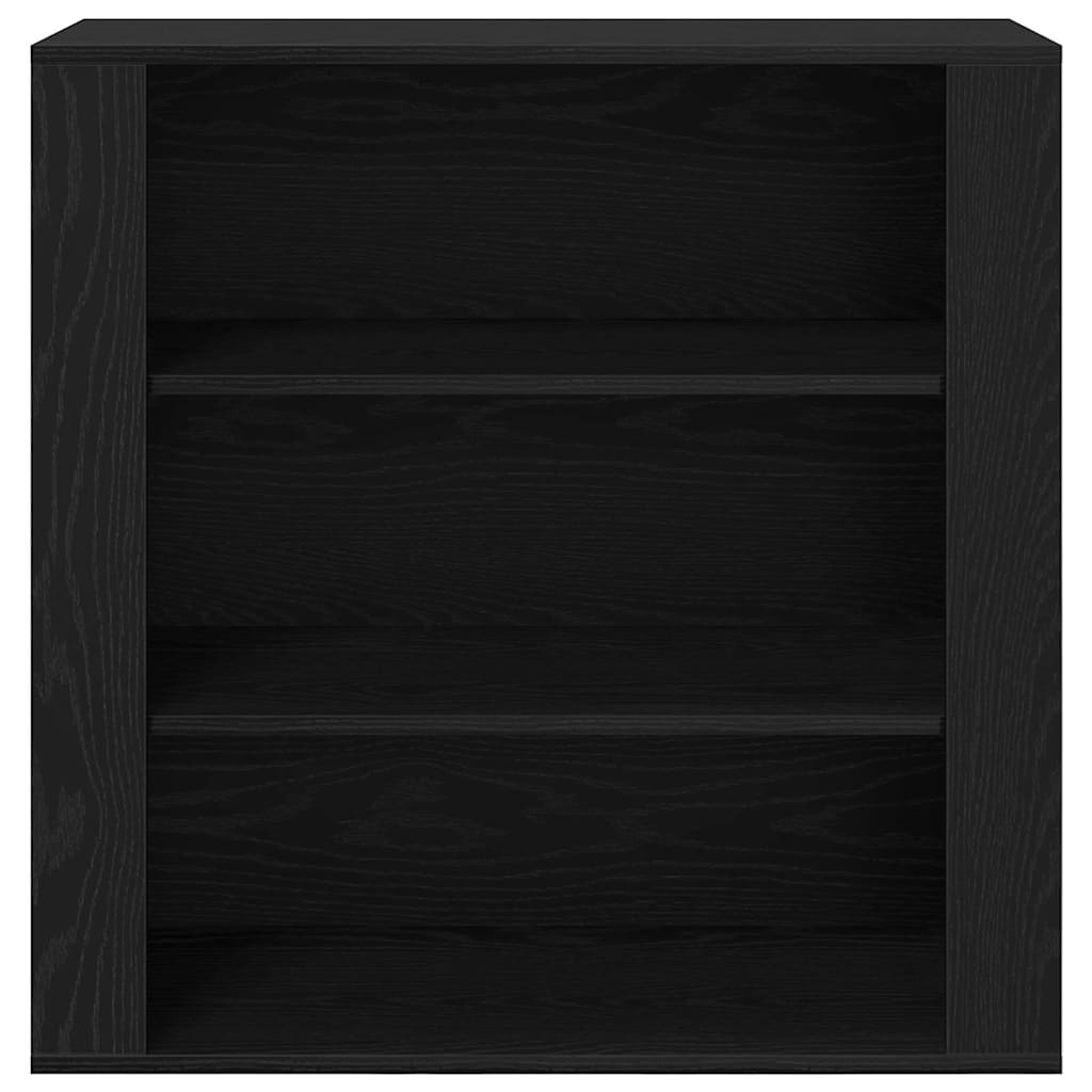 vidaXL Highboard Μαύρη Οξυά 80 x 33 x 150 εκ Επεξεργασμένο ξύλο