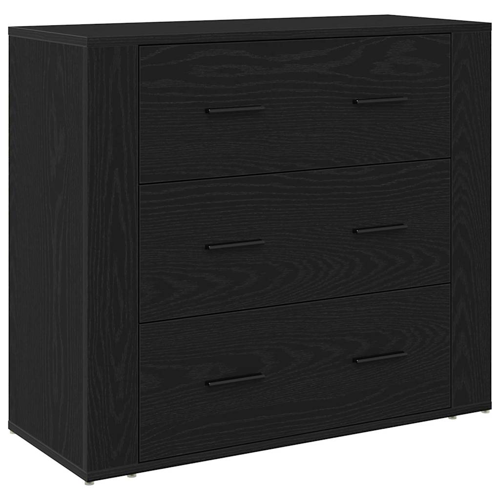 vidaXL Πλαϊνό γραφείο Μαύρη Οξυά 240 x 33 x 70 εκ. Επεξεργασμένο ξύλο