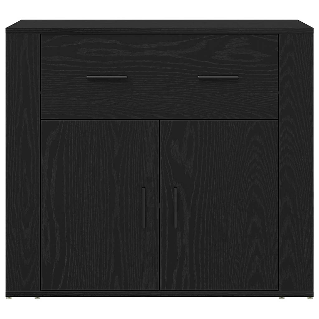 vidaXL Πλαϊνό γραφείο Μαύρη Οξυά 240 x 33 x 70 εκ. Επεξεργασμένο ξύλο