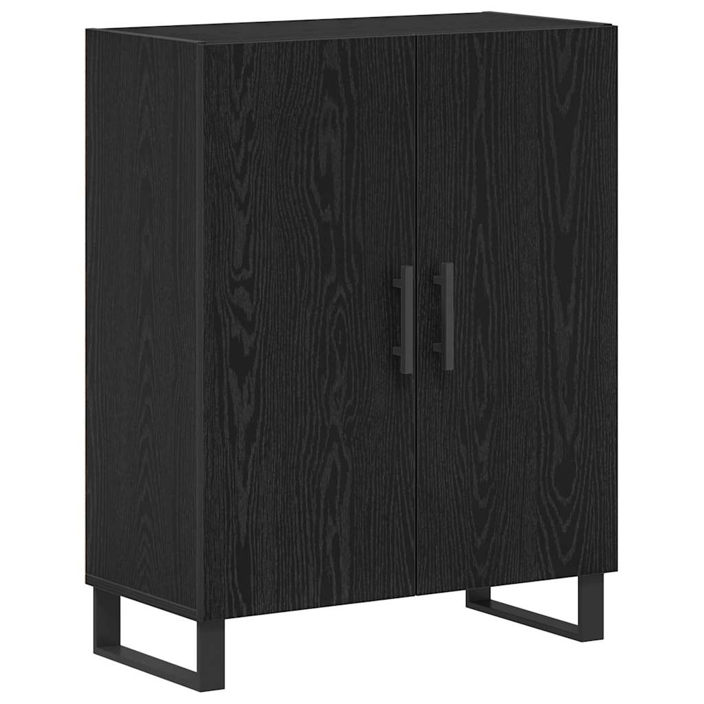 vidaXL Highboard 2 pcs Μαύρη Οξυά Επεξεργασμένο ξύλο