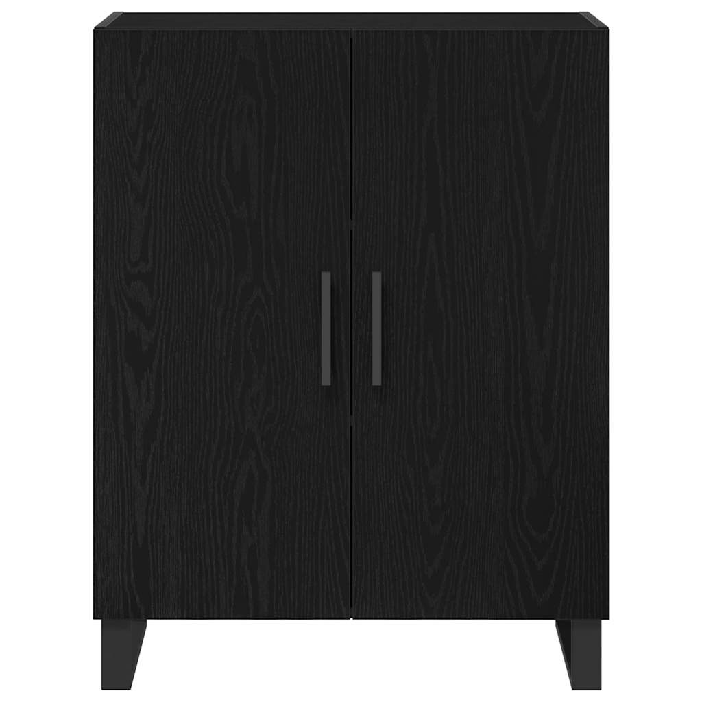 vidaXL Highboard 2 pcs Μαύρη Οξυά Επεξεργασμένο ξύλο
