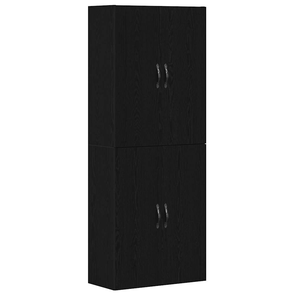 vidaXL Ντουλάπια 2 Τεμάχια σε Μαύρο Δρυ 69,5x34x180 εκ από Επεξεργασμένο Ξύλο