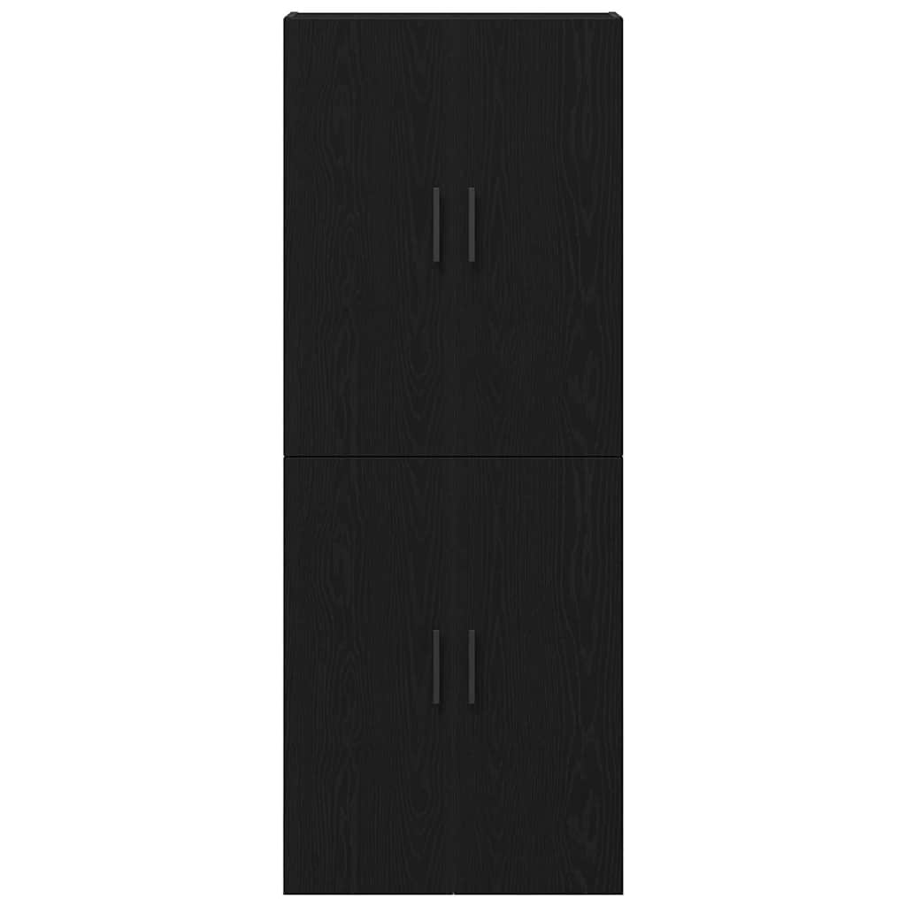 vidaXL Ντουλάπια 2 τεμάχια Μαύρο Δρυ 69,5x34x180 εκ, Επεξεργασμένο Ξύλο.