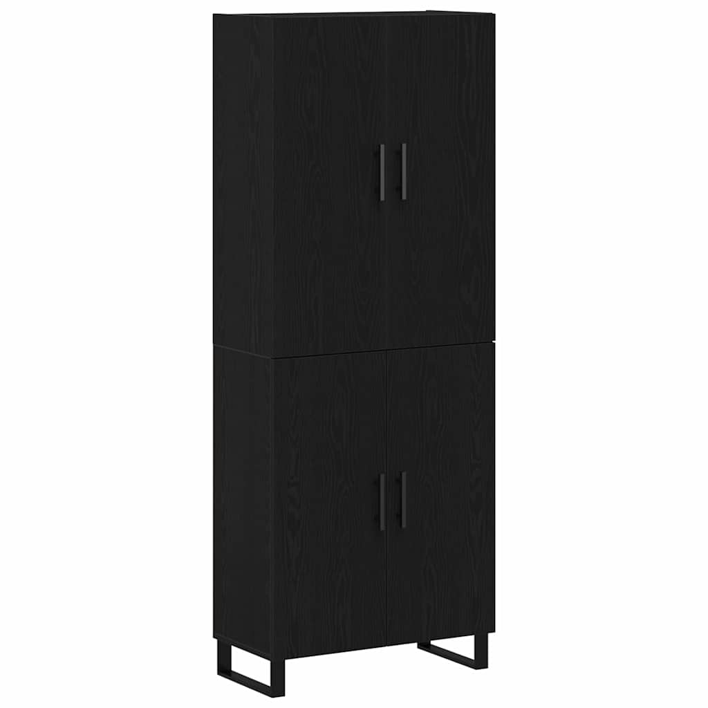 vidaXL Highboard 2 pcs Μαύρη δρυς 69,5 x 34 x 180 εκ.